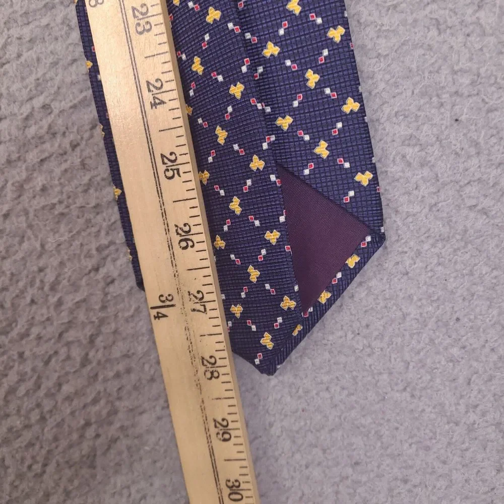 Vintage Chaps Ralph Lauren‎ Men's Tie Silk Blue Necktie Office Work USA Made